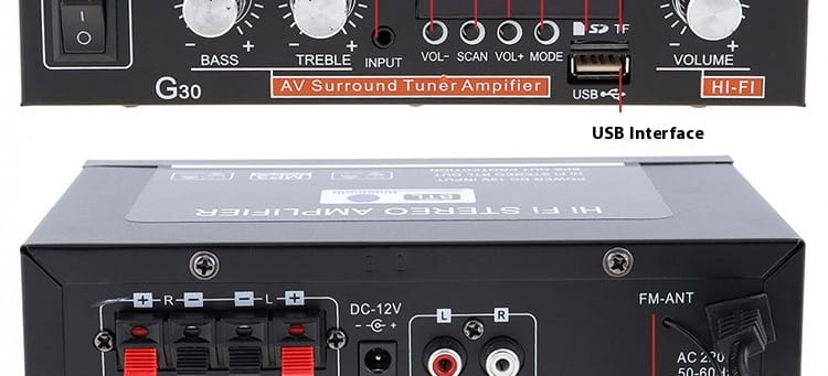 Car Small Smart Digital Power Amplifier With Bluetooth G30 Mini