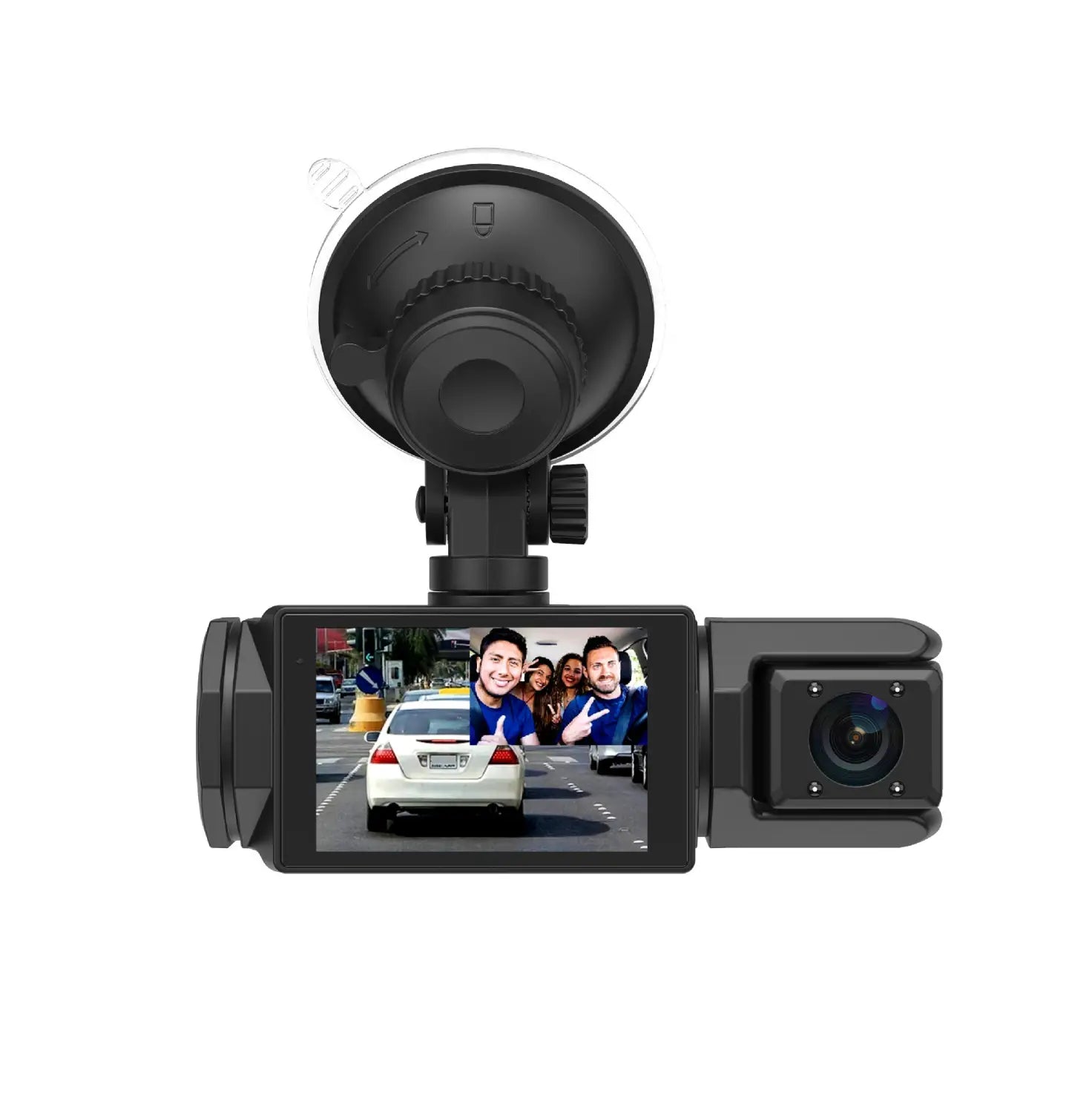 HD 1080p Driving Recorder Three-lens Same Display