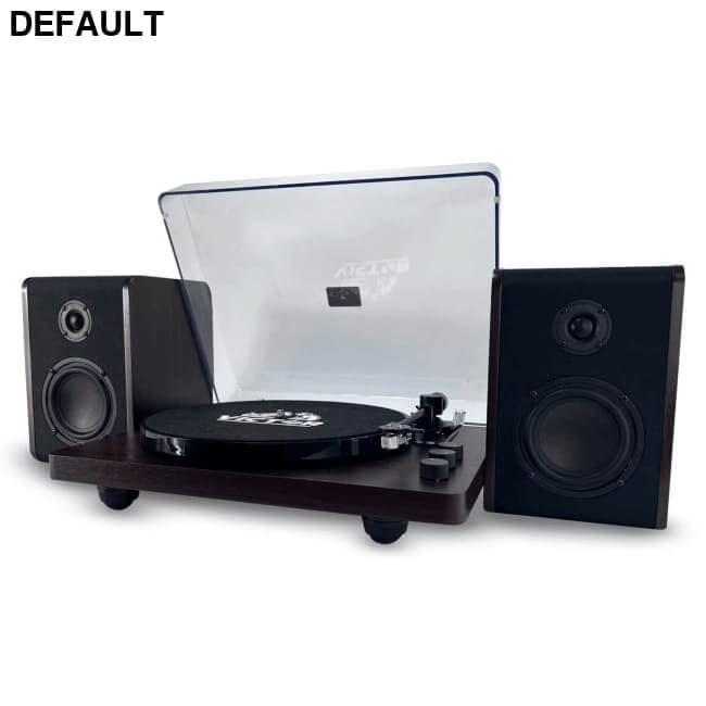 Victor Lincoln Record Player with Stereo Speakers Black / US Home Theater Systems Turntables & Players