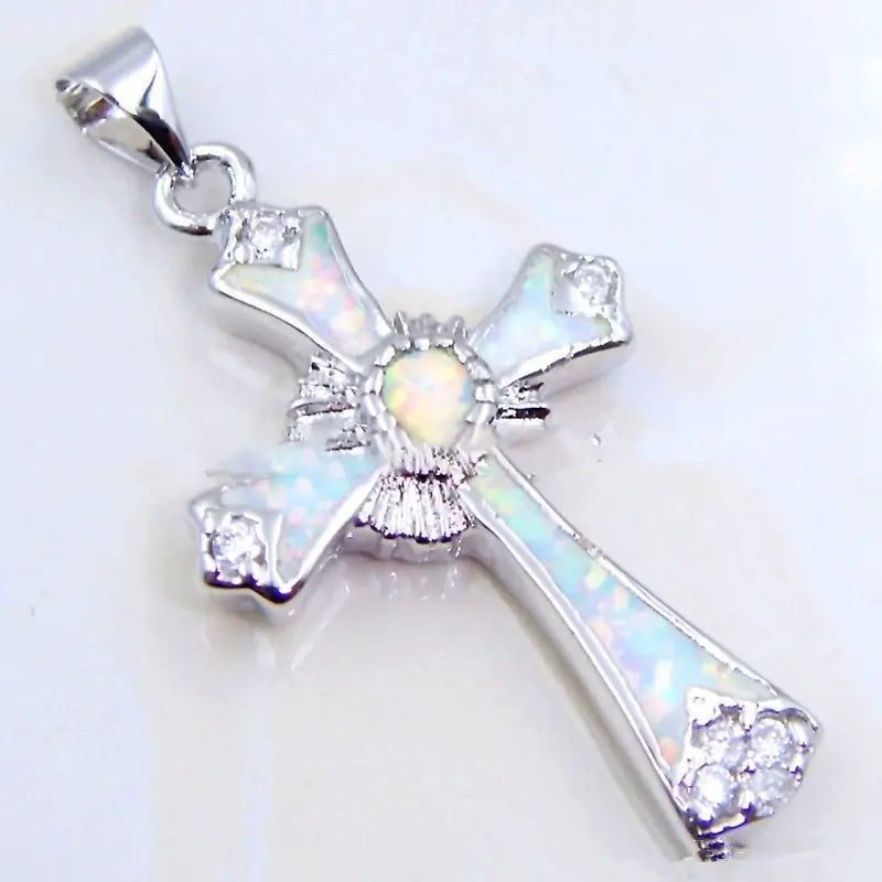 Epoxy cross pendant