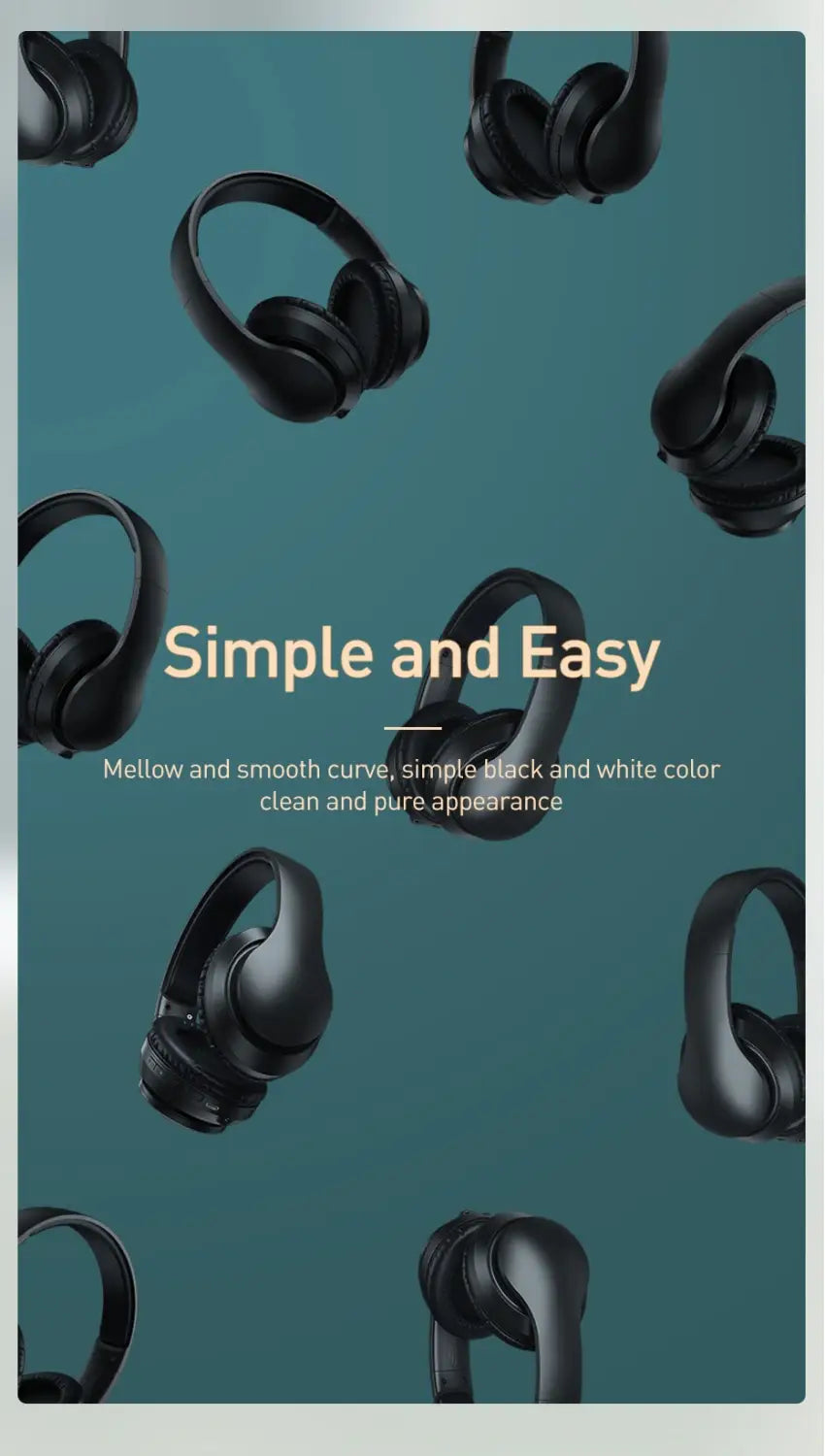 Baseus D07 Wireless Headphone Bluetooth 5.0 Earphone Handsfree Mega Bass Headset Ear HeadPhone For iPhone Xiaomi Huawei