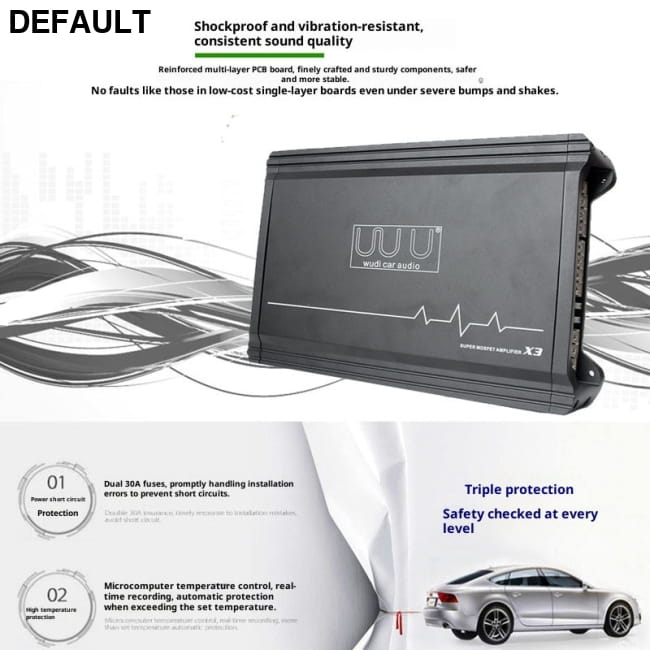 Car Audio Four-way Aluminum Alloy Amplifier X3 Amplifiers Motor Vehicle