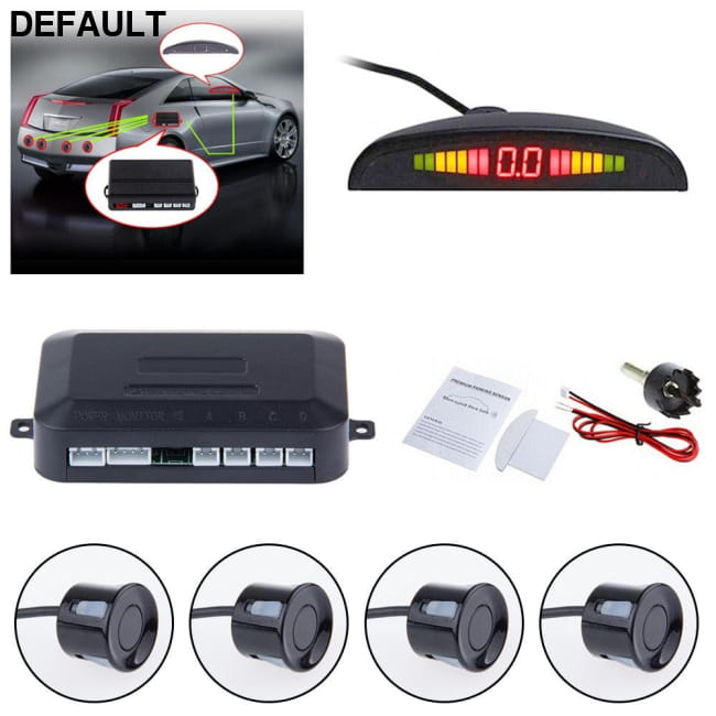 Car Auto Parktronic LED Parking Sensor With 4 Sensors Alarm & Security Systems