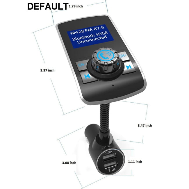 Car Bluetooth Mp3 FM Transmitter Silver / Power Transmitters Electronics
