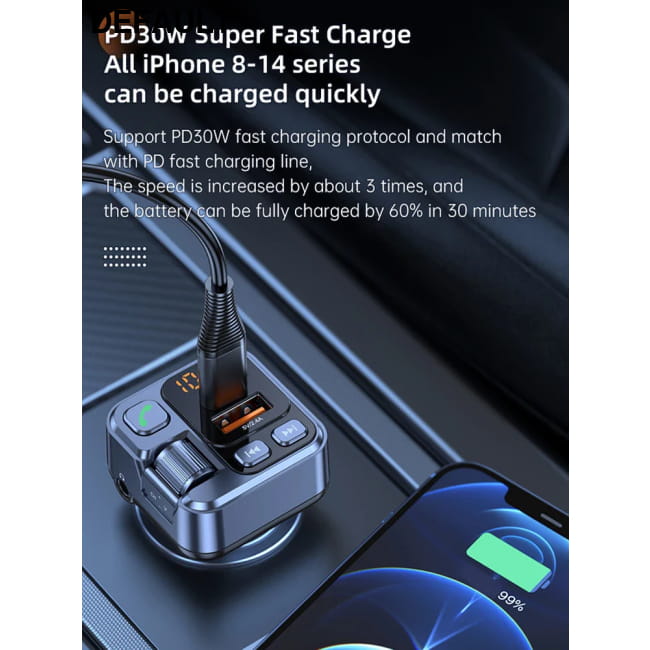 Car Bluetooth Receiver USB U Disk Read PD20w Fast Charging HM101 FM Transmitters