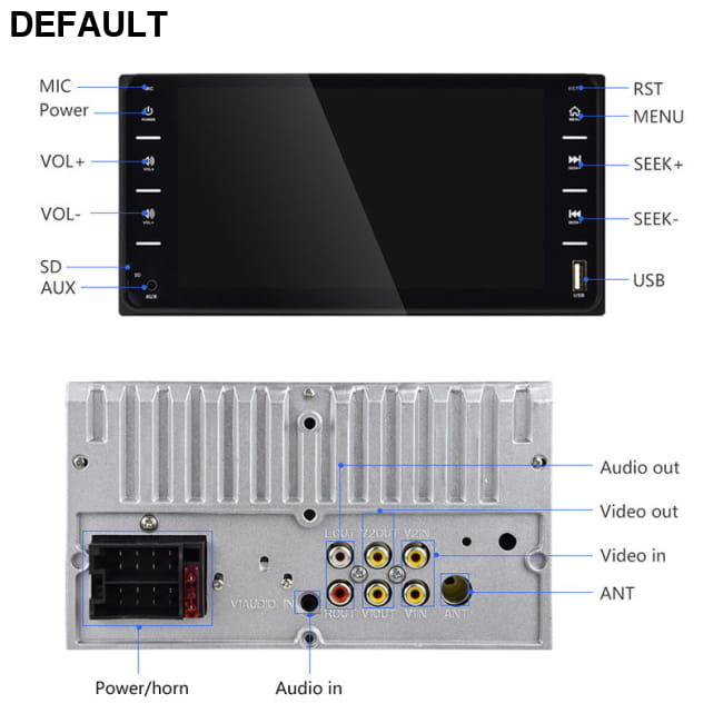 Car dual-ingot MP5 player AUX touch capacitive screen Black Audio Receiver Motor Vehicle A/V Players & In-Dash Systems