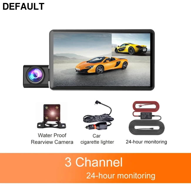 Car DVR 3 Cameras 4.0 Inches Dash Cam Video Recorder Channel / No SD Card