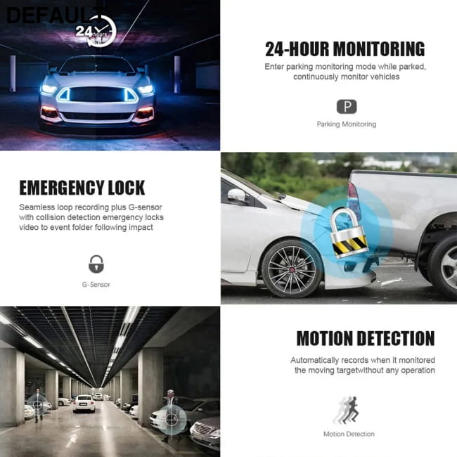 Car DVR 3 Cameras 4.0 Inches Dash Cam Video Recorder