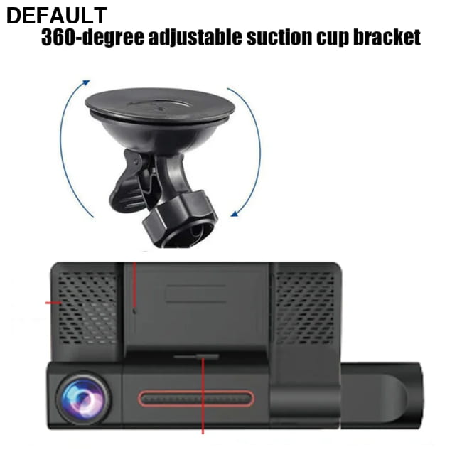 Car DVR 3 Cameras 4.0 Inches Dash Cam Video Recorder