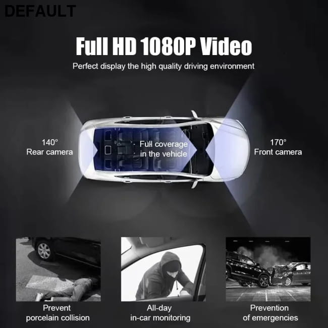 Car DVR 3 Cameras 4.0 Inches Dash Cam Video Recorder