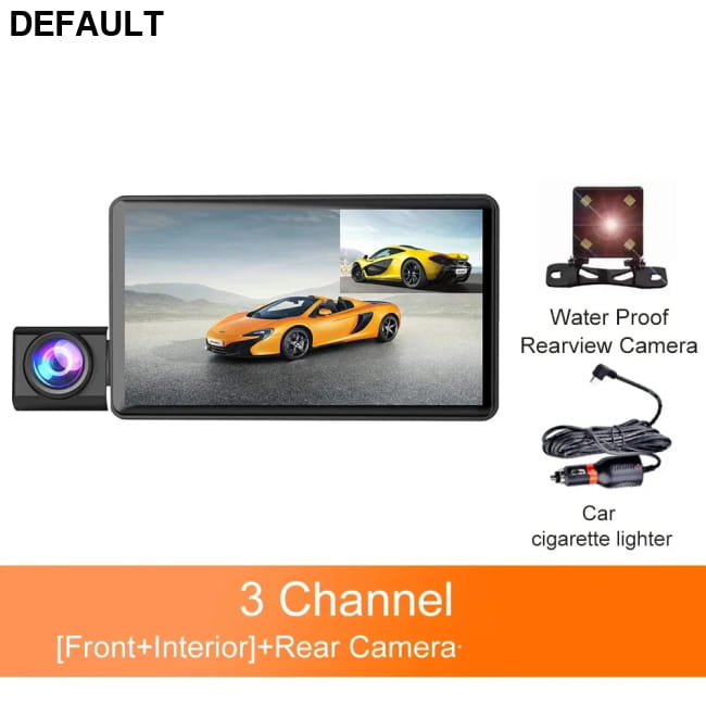 Car DVR 3 Cameras 4.0 Inches Dash Cam Video Recorder Dule Camera / With 32G SD Card