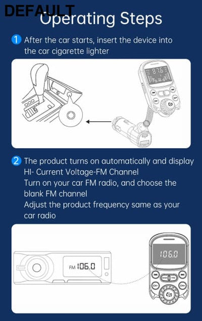 Car FM Transmitter Wireless Handsfree Kit Bass 3.5mm AUX Audio Receiver QC3.0 PD 30W Fast Charging Mp3 Player Black