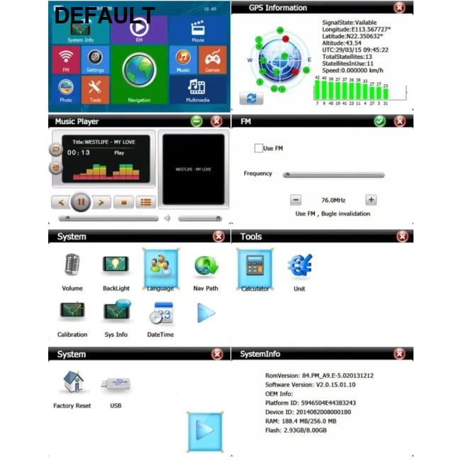 Car GPS Navigation System 5/7/8-inch Touch Screen 8G + 256M DVD Players 8G + 256M Audio Components
