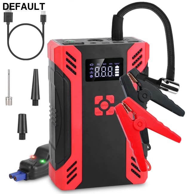 Car Jump Starter with Air Compressor Portable Battery Booster Digital Tire Inflator 2000mAh Peak Current for 12V 6.5L