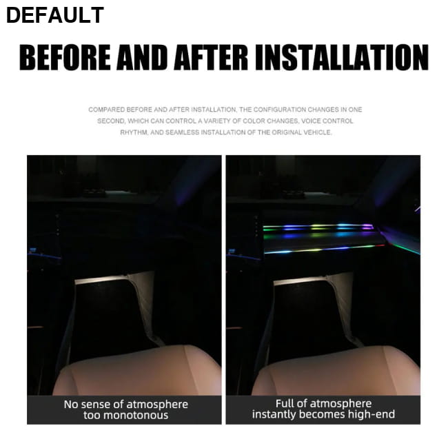 Car LED Acrylic Light Strip for Interior Ambient Accessories RGB Bars