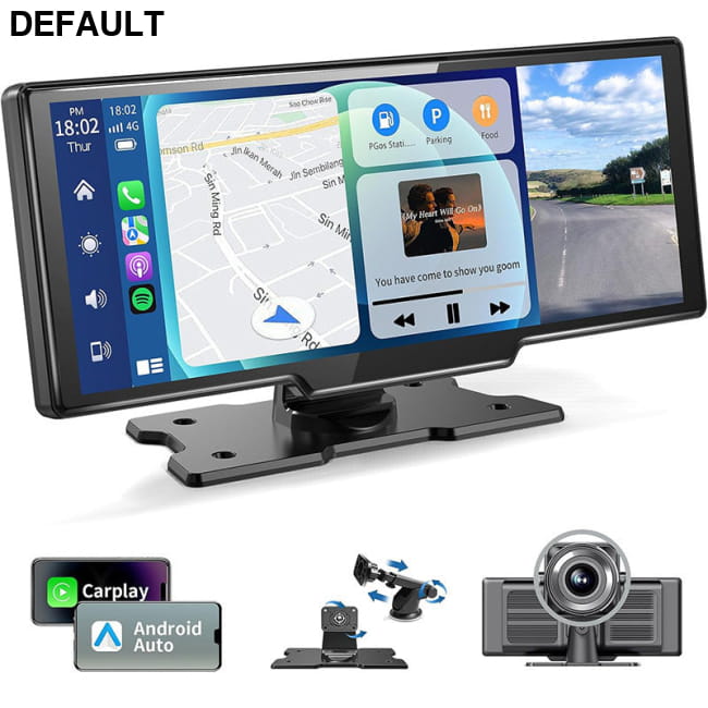 Car Navigation Device with Rear Dual Recording and USB Port DVD GPS Players Dash Video Cameras