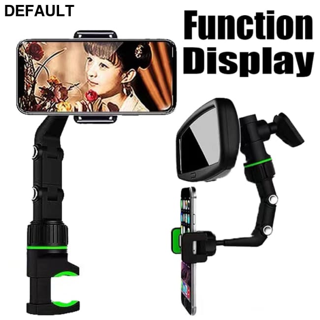 Car Phone Holder Multifunctional 360 Degree Rotatable Auto Rearview Mirror Seat Hanging Clip Bracket Cell