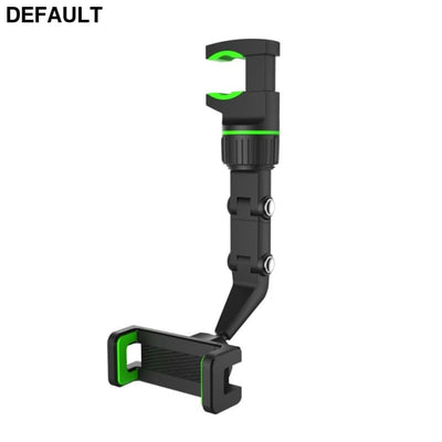 Car Phone Holder Multifunctional 360 Degree Rotatable Auto Rearview Mirror Seat Hanging Clip Bracket Cell for Green