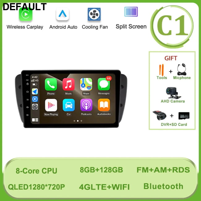 Car Radio Video Multimedia Player Carplay Android GPS (C1) 8G 128G DVR
