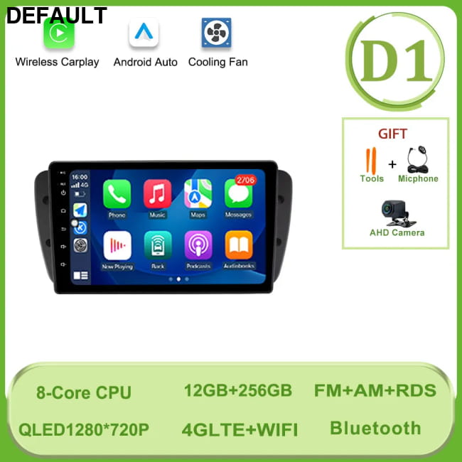 Car Radio Video Multimedia Player Carplay Android GPS (D1) 12G 256G AHD DVD Players