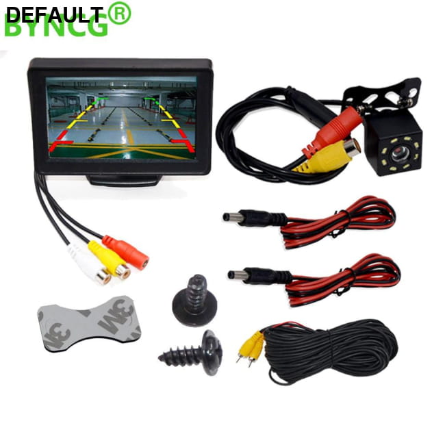 Car Rear View Camera Wide Degree 4.3’’ TFT LCD Color Display Alarm & Security Systems Backup Cameras