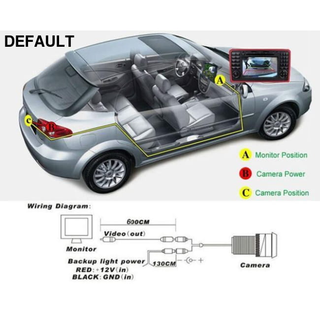 Car Rearview monitor backup camera system 7 TFT LCD Screen Nightvision Alarm & Security Systems Electronics