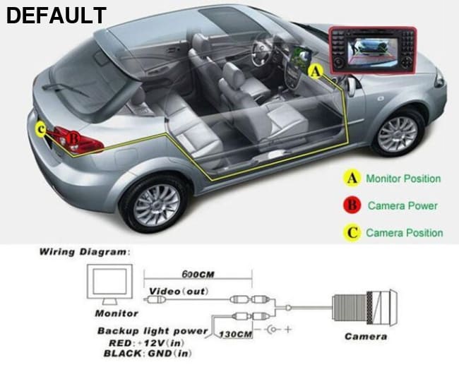 Car Rearview monitor rearview backup camera system 7 TFT LCD Screen Nightvision Alarm & Security Systems Electronics