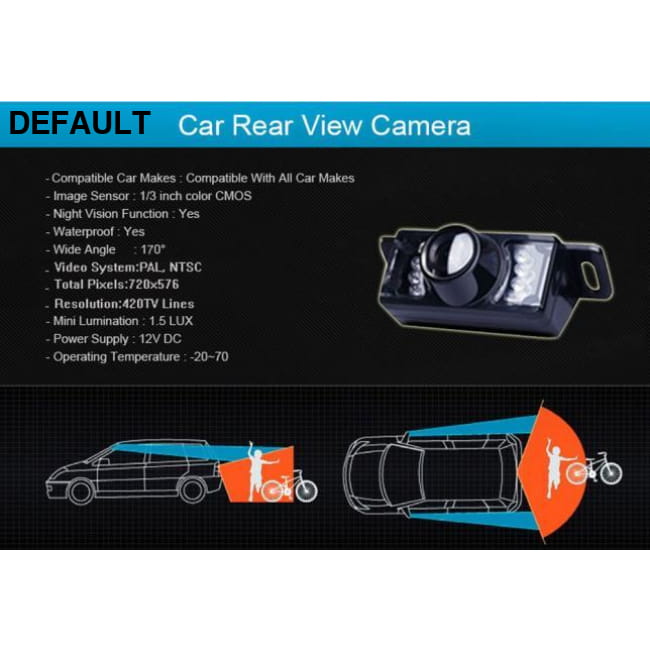 Car Rearview monitor backup camera system 7 TFT LCD Screen Nightvision Alarm & Security Systems Electronics
