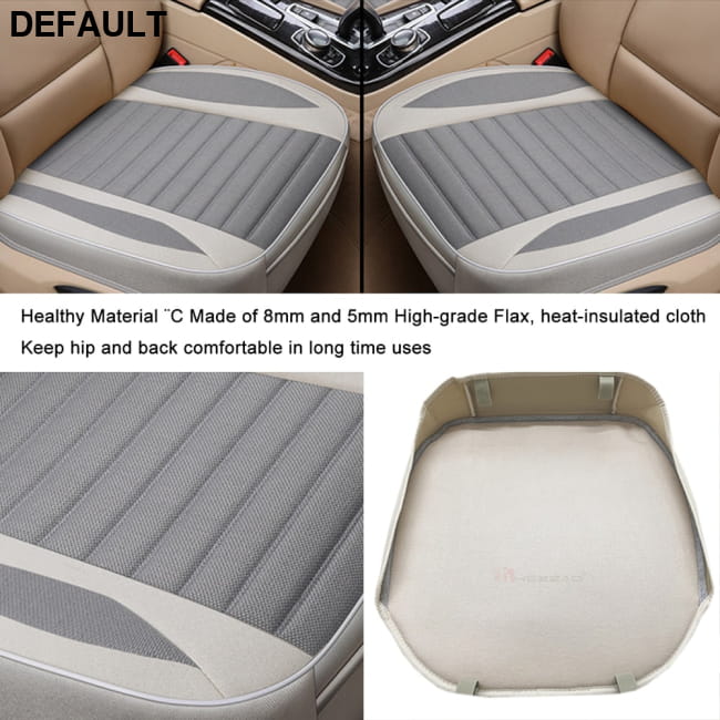 Car Seat Cover,Flax Cushion Seasons Universal Breathable Accessories Covers