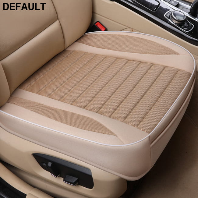 Car Seat Cover,Flax Cushion Seasons Universal Breathable Beige Accessories Covers