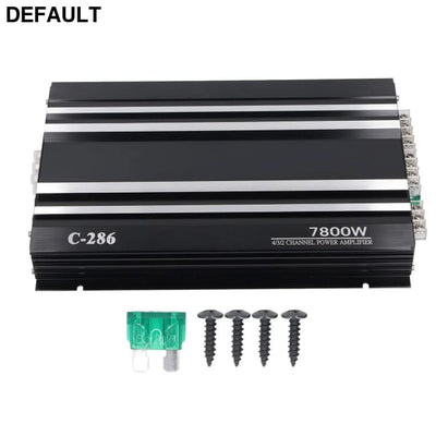 Car Stereo Amp Amplifier 7800W 4 Channels Class Aluminum Alloy Pure Bass Power for 12V Truck Boat UTV Motorcycle