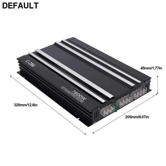 Car Stereo Amp Amplifier 7800W 4 Channels Class Aluminum Alloy Pure Bass Power for 12V Truck Boat UTV Motorcycle