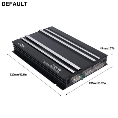 Car Stereo Amp Amplifier 7800W 4 Channels Class Aluminum Alloy Pure Bass Power for 12V Truck Boat UTV Motorcycle