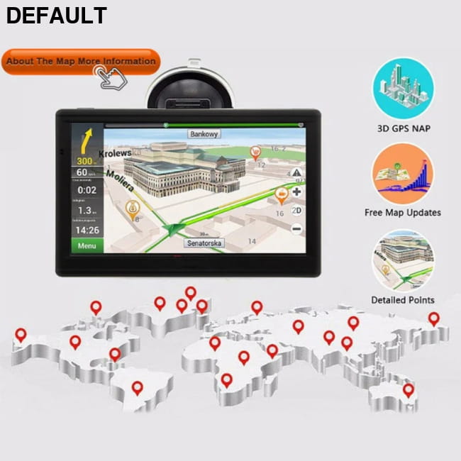 Car/ Truck GPS Navigation 7.0’’ HD Touch Screen FM + 8GB Bult Car DVD Players FM + 8GB Systems