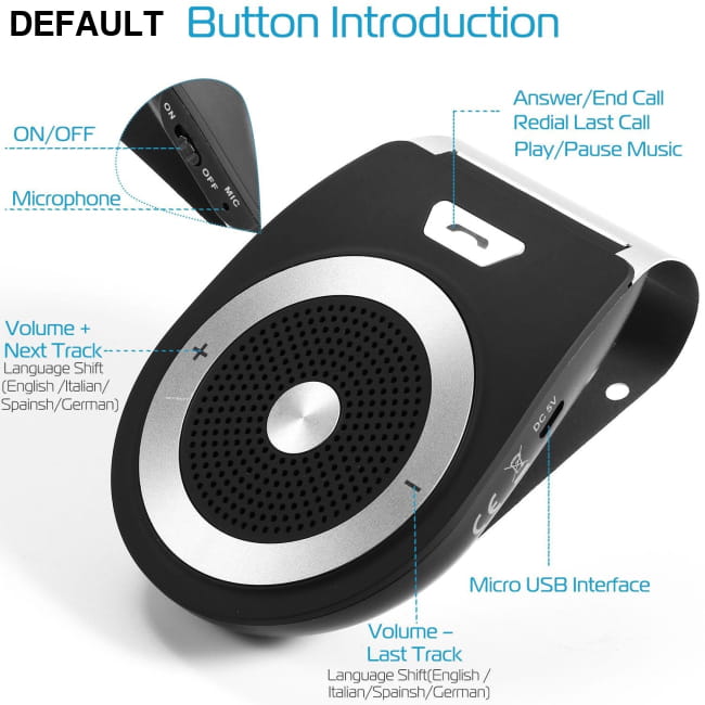 Car Wireless Speakerphone V4.1 In-Car Speaker Black Speakers Best Selling Products
