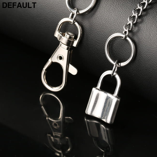 Carabiner Lock Pendant Necklace Simple Cute Necklaces Long / CN Men Sterling Silver