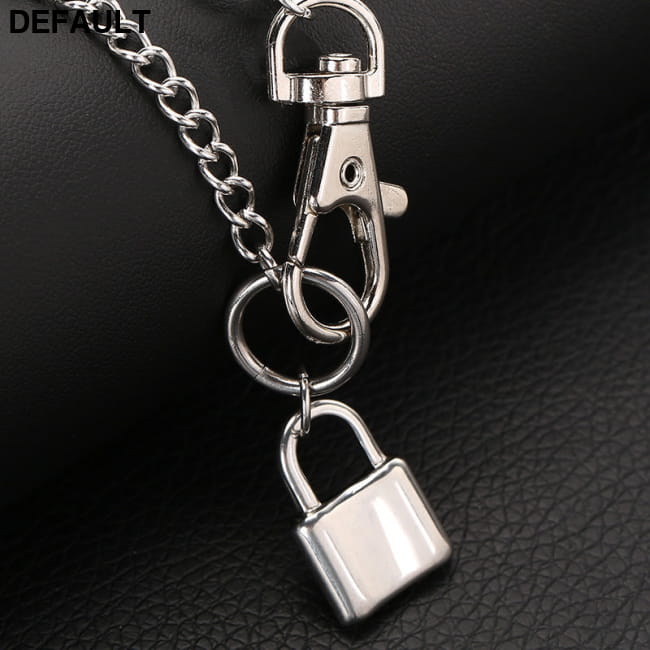 Carabiner Lock Pendant Necklace Simple Cute Necklaces Long / CN Men Sterling Silver