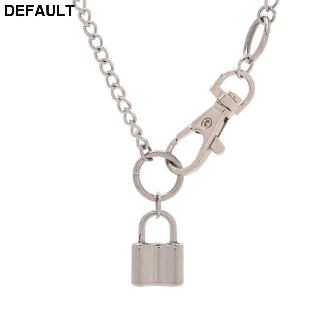 Carabiner Lock Pendant Necklace Simple Cute Necklaces Long / CN Men Sterling Silver