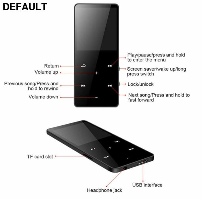 Card Touch Screen Bluetooth External Mini Walkman Black MP3/MP4/MP5 Players Best Selling Products