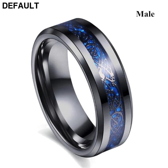 Carofeez Charm Couple Ring Stainless Steel Black Men’s Sterling Silver Rings