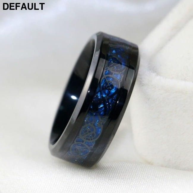 Carofeez Charm Couple Ring Stainless Steel Black Men’s Sterling Silver Rings