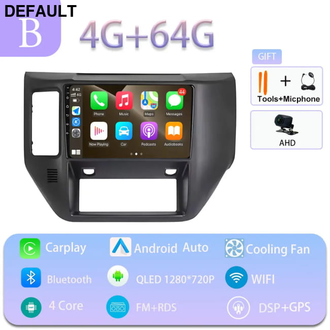 Carplay Car 4G WIFI GPS Navigation Radio Multimedia Video B 4GB 64GB CAM