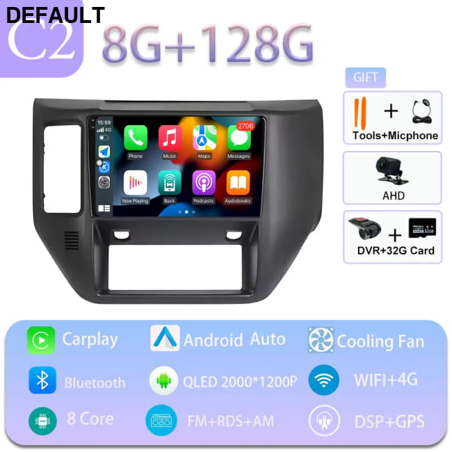 Carplay Car 4G WIFI GPS Navigation Radio Multimedia Video C2 8GB 128GB DVR
