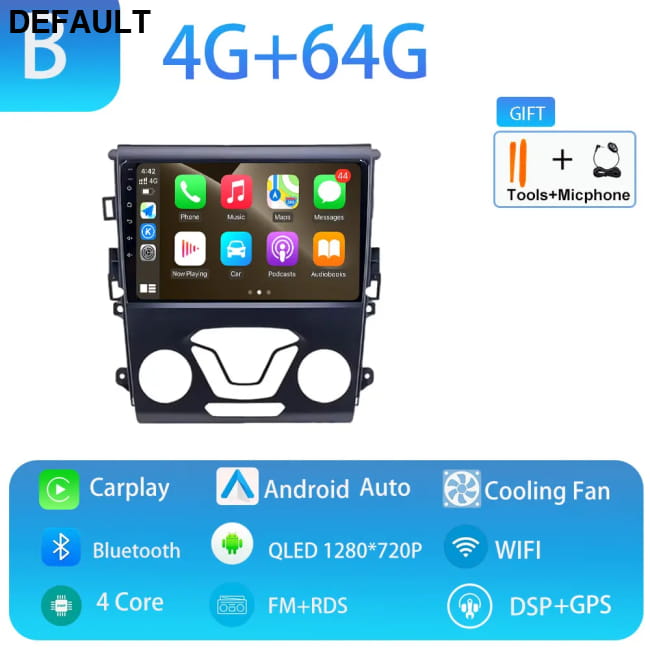 Carplay GPS 4G WIFI Car Radio Touch Screen for Ford Mondeo B 4GB 64GB DVD Players Motor Vehicle A/V & In-Dash Systems