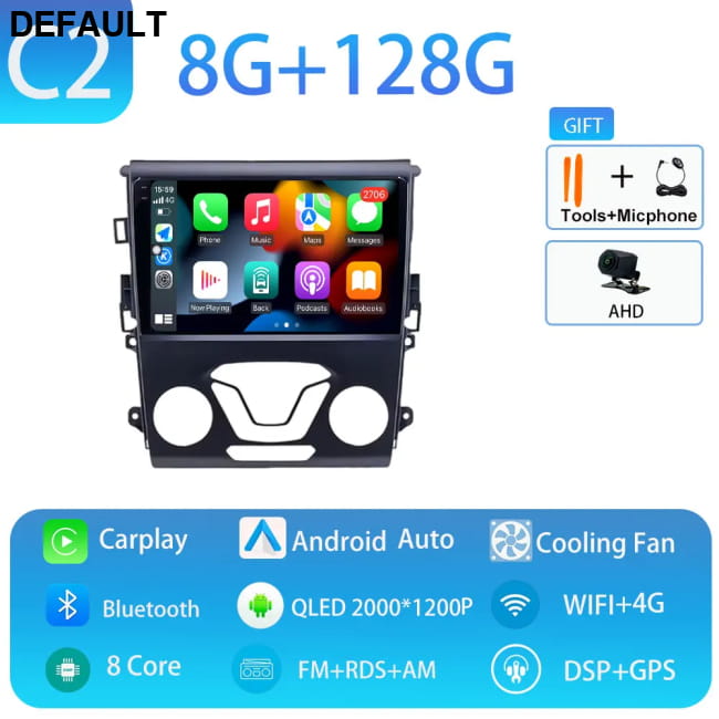 Carplay GPS 4G WIFI Car Radio Touch Screen for Ford Mondeo C2 8GB 128GB CAM DVD Players Motor Vehicle A/V & In-Dash