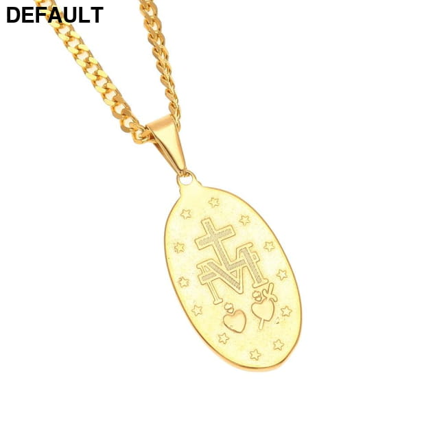 Catholic Religious Virgin Mary Necklace Pendant Stainless Sterling Silver Necklaces
