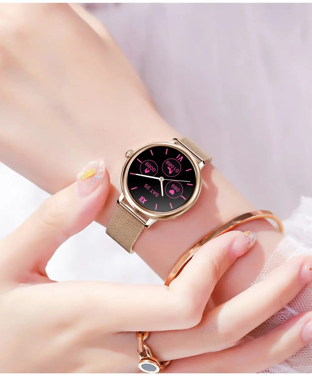 2020 SANLEPUS Stylish Women’s Smart Watch Luxury Waterproof Wristwatch Stainless Steel Casual Girls Smartwatch