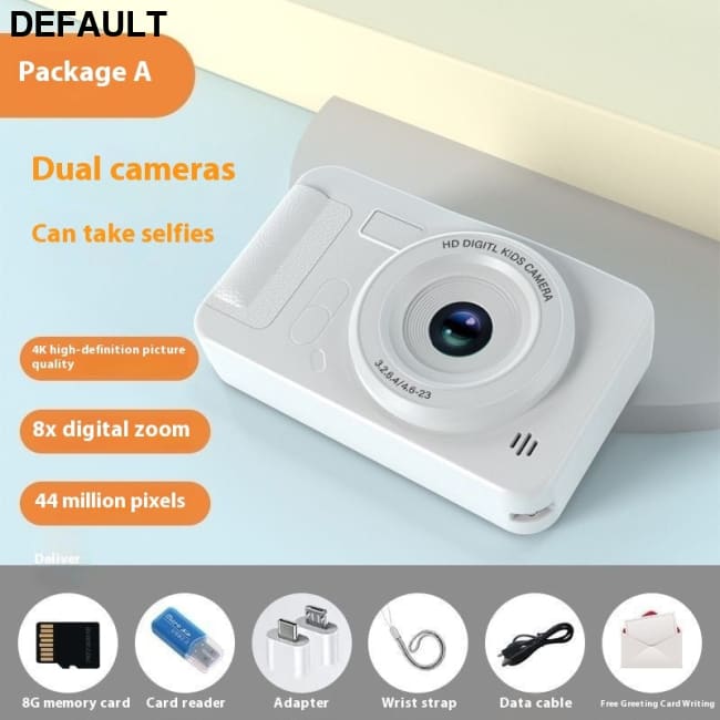 Ccd Digital Camera Kindergarten Gifts Student HD Pixel Portable Mobile Phone Double Moonlight White Cameras Best