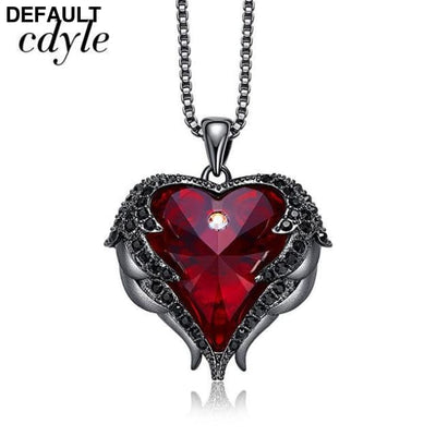 Cdyle Angel Wings Necklace Crystals from Swarovski Necklaces Fashion Jewelry For Women Heart Of Mother’s Day Gifts