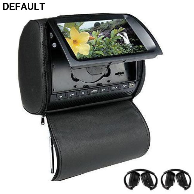 Cemicen 2PCS 9 Inch Car Headrest Monitor DVD Video Player Black With Headphone Ceiling & Monitors Electronics